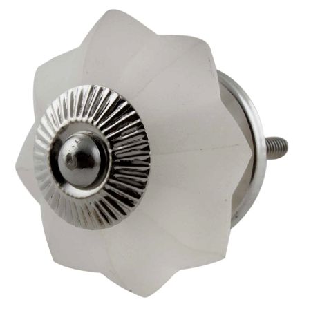 Clear Frosted Melon Glass Drawer Knobs